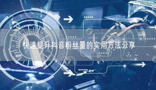 快速提升抖音粉丝量的实用方法分享