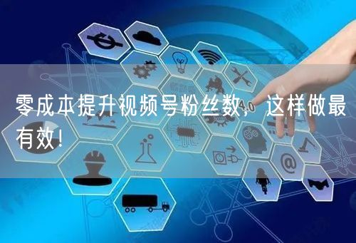 零成本提升视频号粉丝数，这样做最有效！