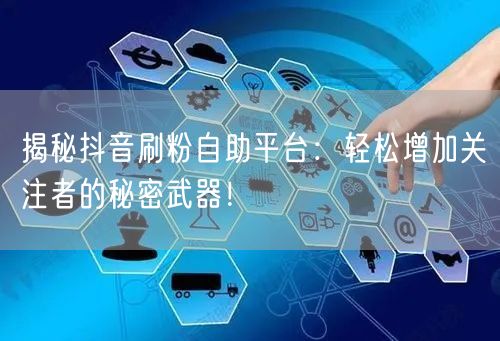 揭秘抖音刷粉自助平台:轻松增加关注者的秘密武器!
