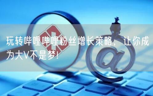 玩转哔哩哔哩粉丝增长策略，让你成为大V不是梦!
