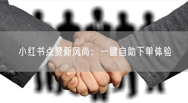 小红书点赞新风尚:一键自助下单体验