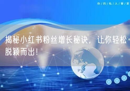 揭秘小红书粉丝增长秘诀，让你轻松脱颖而出！