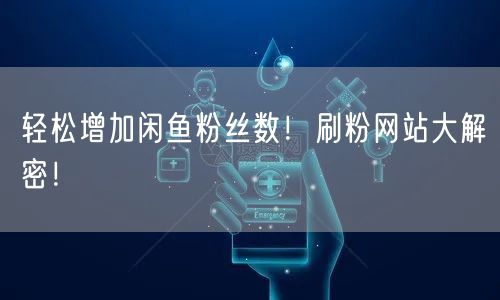 轻松增加闲鱼粉丝数！刷粉网站大解密！