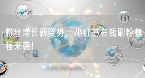 粉丝增长新姿势，小红书在线刷粉教程来袭！
