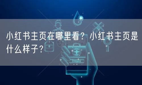 小红书主页在哪里看？小红书主页是什么样子？