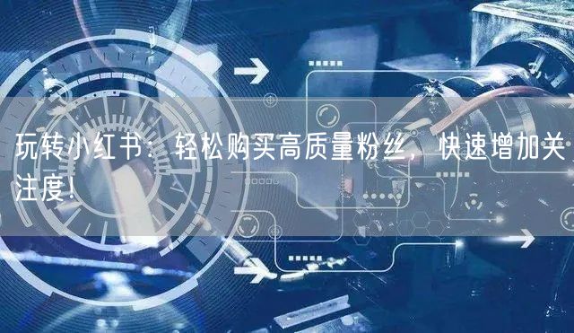 玩转小红书:轻松购买高质量粉丝,快速增加关注度!
