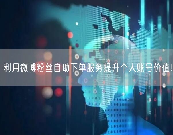 利用微博粉丝自助下单服务提升个人账号价值！