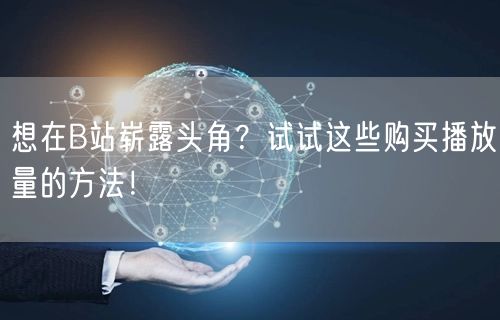 想在B站崭露头角？试试这些购买播放量的方法！