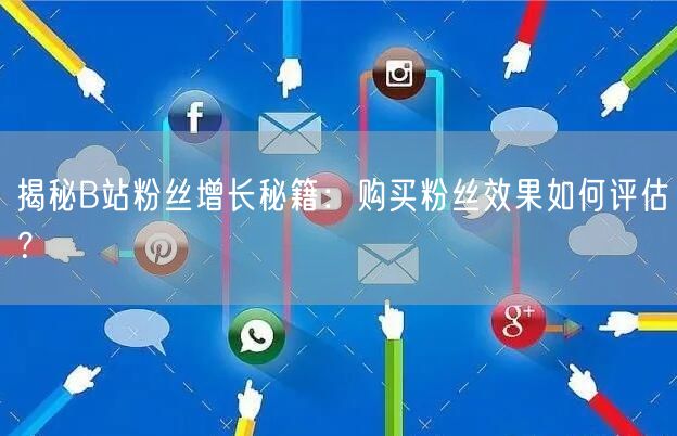 揭秘B站粉丝增长秘籍：购买粉丝效果如何评估？
