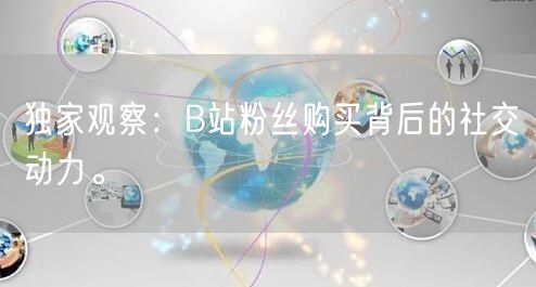 独家观察：B站粉丝购买背后的社交动力。