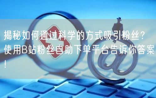 揭秘如何通过科学的方式吸引粉丝？使用B站粉丝自助下单平台告诉你答案！