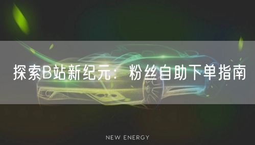 探索B站新纪元：粉丝自助下单指南