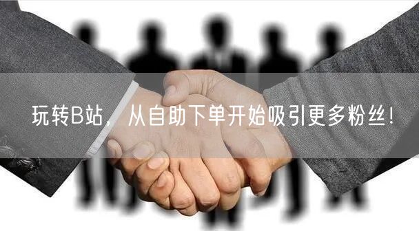 玩转B站，从自助下单开始吸引更多粉丝！