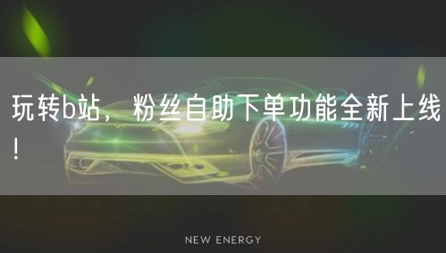 玩转b站，粉丝自助下单功能全新上线！