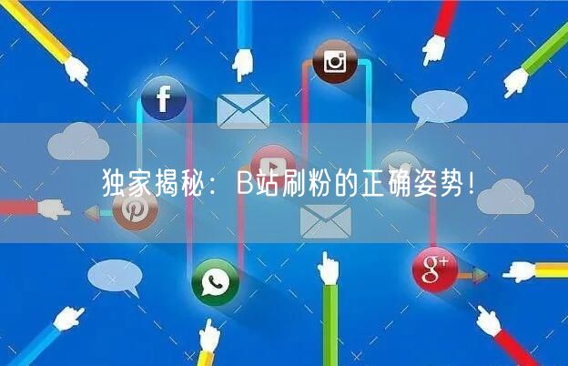 独家揭秘：B站刷粉的正确姿势！