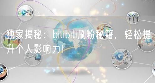 独家揭秘:bilibili刷粉秘籍,轻松提升个人影响力!