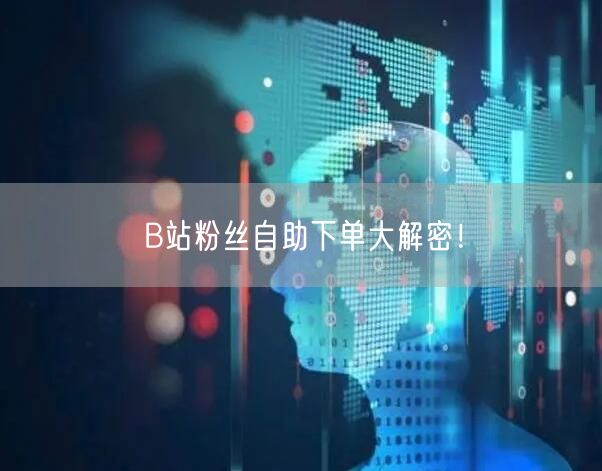 B站粉丝自助下单大解密！