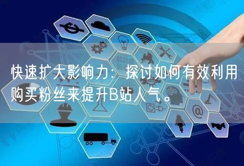 快速扩大影响力：探讨如何有效利用购买粉丝来提升B站人气。
