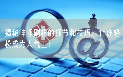 揭秘哔哩刷粉的细节和技巧，让你轻松成为人气王！