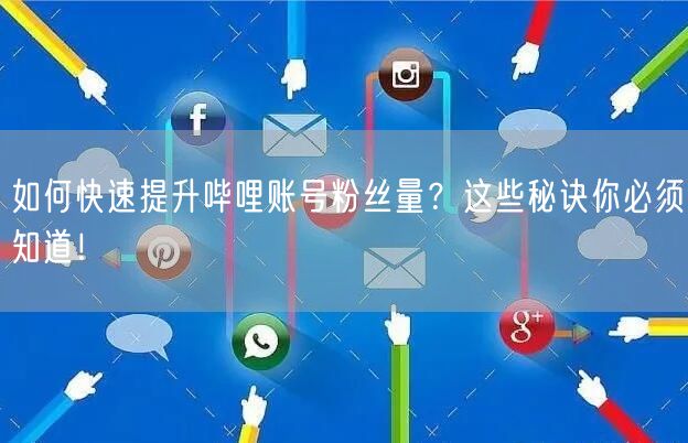如何快速提升哔哩账号粉丝量？这些秘诀你必须知道！