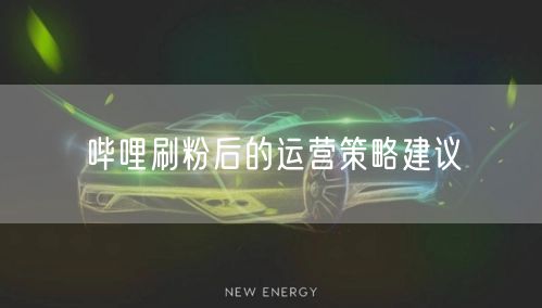 哔哩刷粉后的运营策略建议