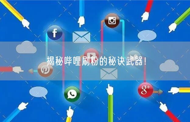 揭秘哔哩刷粉的秘诀武器！