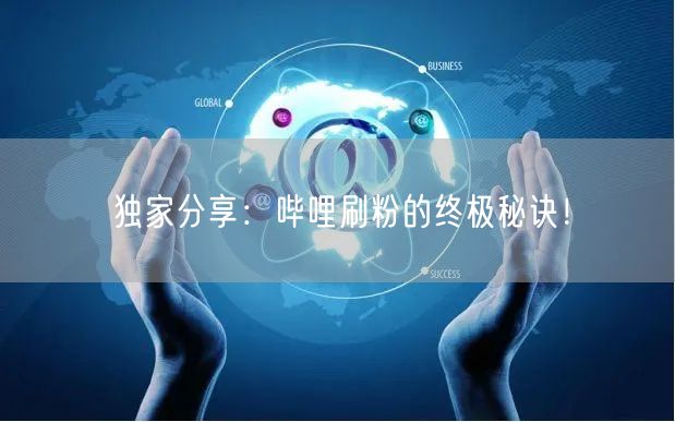独家分享：哔哩刷粉的终极秘诀！