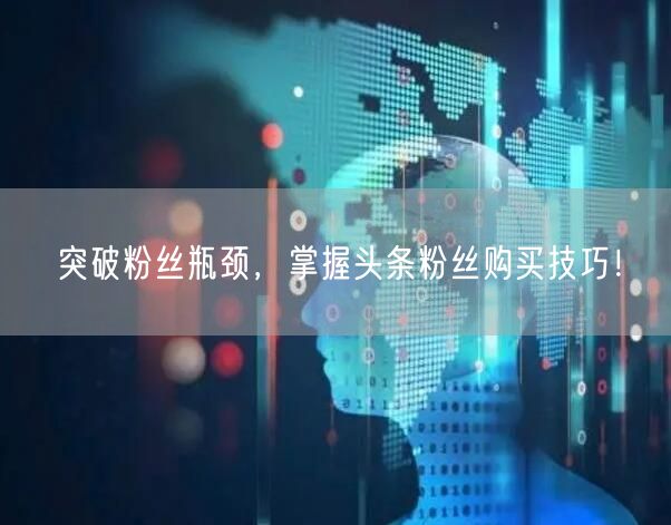 突破粉丝瓶颈，掌握头条粉丝购买技巧！
