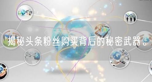 揭秘头条粉丝购买背后的秘密武器。