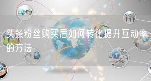 头条粉丝购买后如何转化提升互动率的方法