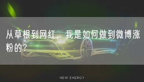 从草根到网红，我是如何做到微博涨粉的？